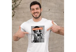 MoonWorks Print-Shirt Herren T-Shirt Aperlchen Fotoprint Retro Design Schwarz/Weiß