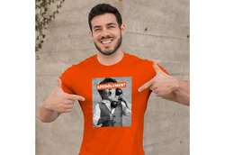 MoonWorks Print-Shirt Herren T-Shirt Aperlchen Fotoprint Retro Design Schwarz/Weiß
