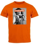 MoonWorks Print-Shirt Herren T-Shirt Aperlchen Fotoprint Retro Design Schwarz/Weiß