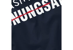 MoonWorks Print-Shirt Herren T-Shirt Aufdruck Ordnungsamt Orgasmusamt Dunkelblau/Blau