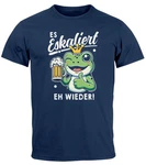 MoonWorks Print Shirt Herren T-Shirt Fasching Karneval Party Es eskaliert eh Spruch  