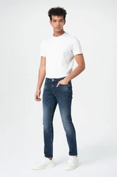 Miracle of Denim 5-Pocket Jeans Cornell Regular Weiß/Schwarz/Creme/Lila