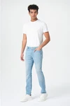 Miracle of Denim 5-Pocket Jeans Cornell Regular Hellblau/Creme/Weiß