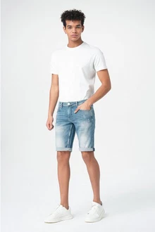 Miracle of Denim Jeansbermudas Thomas Shorts Creme/Weiß