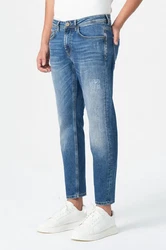 Miracle of Denim 5-Pocket Jeans Alf Tapered (1-tlg) Weiß/Beige/Blau