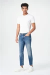 Miracle of Denim 5-Pocket Jeans Alf Tapered (1-tlg) Weiß/Beige/Blau