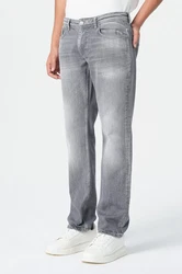 Miracle of Denim 5-Pocket Jeans Thomas Comfort Hellgrau/Grau/Weiß