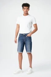 Miracle of Denim Jeansbermudas Trevol Shorts Creme/Schwarz/Beige