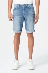 Miracle of Denim Jeansbermudas Trevol Shorts Creme/Blau/Schwarz