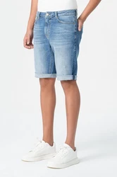Miracle of Denim Jeansbermudas Trevol Shorts Creme/Blau/Schwarz