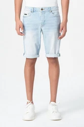 Miracle of Denim Jeansbermudas Trevol Shorts Hellblau/Weiß/Creme