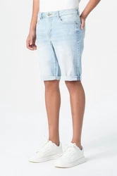Miracle of Denim Jeansbermudas Trevol Shorts Hellblau/Weiß/Creme