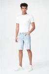 Miracle of Denim Jeansbermudas Trevol Shorts Hellblau/Weiß/Creme