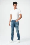 Miracle of Denim 5-Pocket Jeans Ricardo Regular Creme/Weiß/Rot/Blau