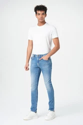 Miracle of Denim 5-Pocket Jeans Ricardo Regular Creme/Weiß/Blau/Hellblau