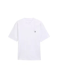 TOM TAILOR Denim Oversize T-Shirt mit Rücken-Print Weiß/Creme