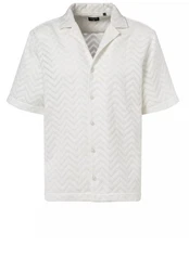 Strellson Langarmhemd Cliro1 Weiß/Creme/Grau