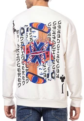 RedBridge Sweatshirt mit Spielkarten Print Weiß/Creme/Beige/Rosa/Rot
