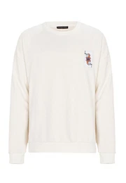 Sweatshirt mit Spielkarten Print Lssiger Pullover fr Freizeit und Streetwear