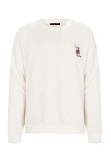 RedBridge Sweatshirt mit Spielkarten Print