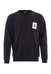 RedBridge Sweatshirt mit Spielkarten Print 