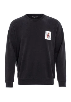 RedBridge Sweatshirt mit Spielkarten Print 