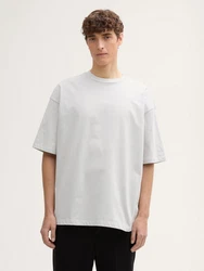 TOM TAILOR Denim T-Shirt Weiß/Grau