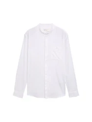 TOM TAILOR Denim Langarmhemd Fitted Hemd Weiß/Creme