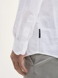 TOM TAILOR Denim Langarmhemd Fitted Hemd Weiß/Creme