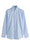 Next Langarmhemd Signature Slim Fit Hellblau/Blau