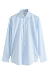 Next Langarmhemd Signature Slim Fit Hellblau/Blau