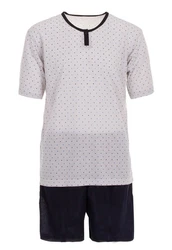 Lucky Schlafanzug Pyjama Set Shorty Grau/Lila/Dunkelblau