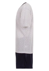 Lucky Schlafanzug Pyjama Set Shorty Grau/Lila/Dunkelblau