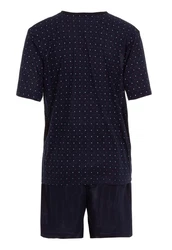 Lucky Schlafanzug Pyjama Set Shorty Dunkelblau