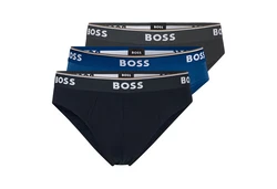 BOSS Slip mit Logo Webbund (3er-Pack) Dunkelblau/Blau/Braun