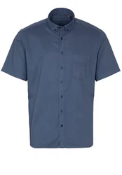 Eterna Kurzarmhemd MODERN FIT EASY IRON Grau/Dunkelblau/Blau
