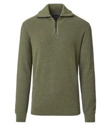 CASAMODA Troyer Strickpullover Pullover Dunkelgrün/Grün/Rot/Khaki