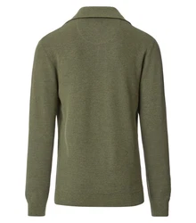 CASAMODA Troyer Strickpullover Pullover Dunkelgrün/Grün/Rot/Khaki