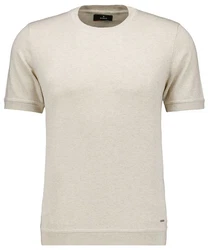 RAGMAN Rundhalspullover Khaki/Weiß/Beige/Braun