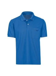 Trigema Poloshirt mit Brusttasche Hellblau/Blau