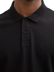TOM TAILOR Denim Poloshirt Schwarz/Dunkelblau