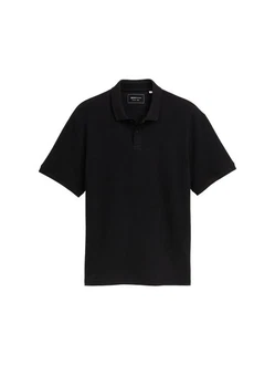 TOM TAILOR Denim Poloshirt Schwarz/Dunkelblau