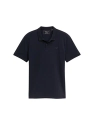 TOM TAILOR Denim Poloshirt Dunkelblau/Schwarz