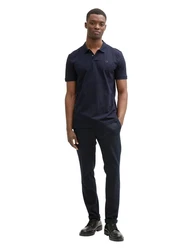 TOM TAILOR Denim Poloshirt Dunkelblau/Schwarz