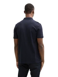 TOM TAILOR Denim Poloshirt Dunkelblau/Schwarz