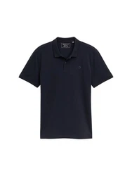 TOM TAILOR Denim Poloshirt Dunkelblau/Schwarz
