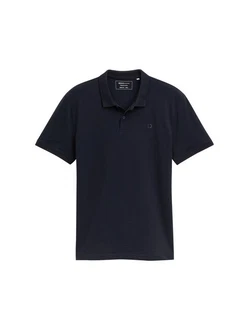 TOM TAILOR Denim Poloshirt Dunkelblau/Schwarz