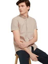 TOM TAILOR Jeanshemd Khaki/Beige/Braun/Weiß