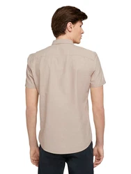 TOM TAILOR Jeanshemd Khaki/Beige/Braun/Weiß