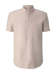 TOM TAILOR Jeanshemd Khaki/Beige/Braun/Weiß